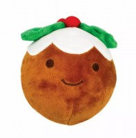 Happy Pet Holly and Robin Christmas Pudding Squeaker Ball